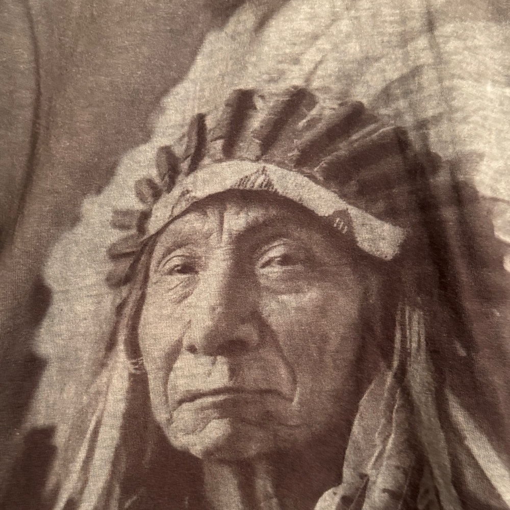 Teal Tee in featuring Ogala Lakota Chief Red Cloud - Picture 3 of 5